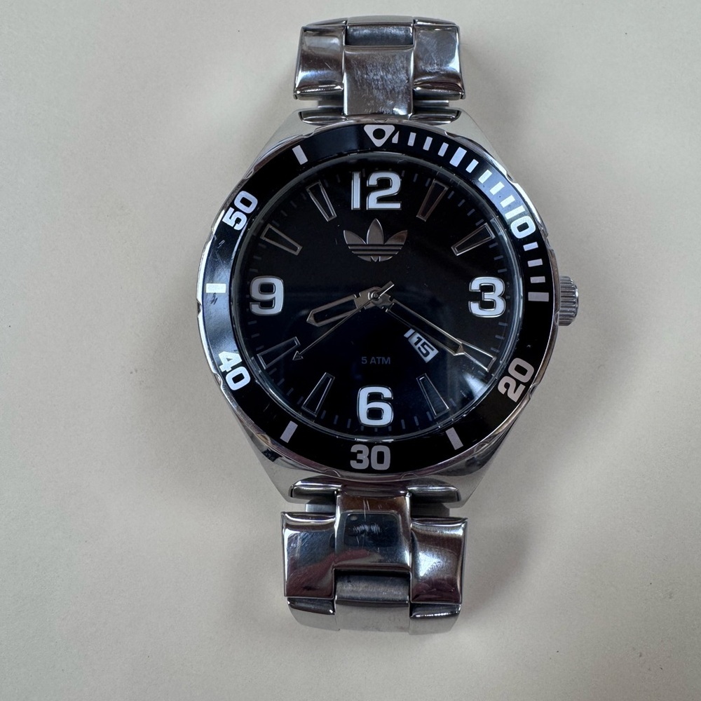 Adidas Black and Silver Men's Watch